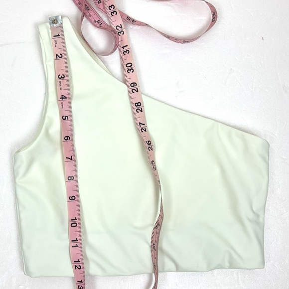 Alohas Manola Asymmetrical Shoulder Naked Top Bra Avorio - Picture 9 of 12